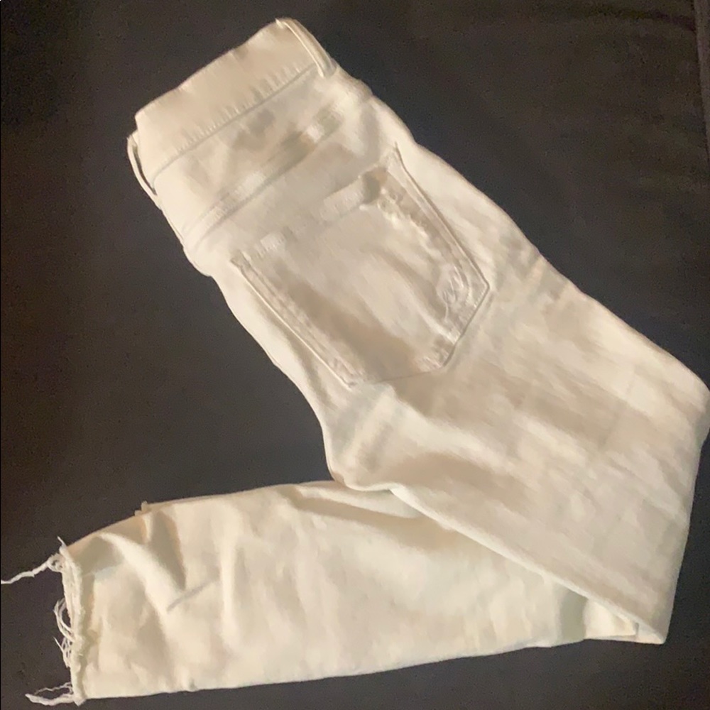 Express Distressed White Jeans